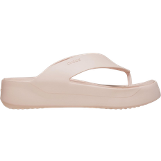 Beige Flip-Flops Crocs Getaway Platform Flip - Quartz