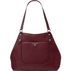 Michael Kors Molly Large Pebbled Leather Tote Bag - Merlot