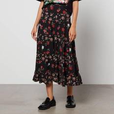 Röcke See by Chloé Juliette Floral-Print Stretch-Crepe Maxi Skirt FR 36/UK Black