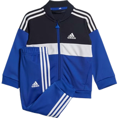 Adidas Toddler Tiberio 3-Stripes Colorblock Shiny Tracksuit - Legend Ink/White/Semi Lucid Blue