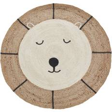 Beige Rugs Kid's Room Beliani Kinderteppich Beige Jute