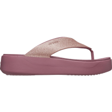 Pink - Women Flip-Flops Crocs Getaway Platform Glitter Flip - Cassis