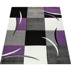 Paco Home Designer Schwarz, Weiß, Violett 160x230cm