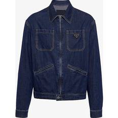 Prada Clothing Prada Logo-Plaque Denim Jacket blue