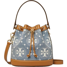 Tory Burch T Monogram Denim Bucket Bag - Multi