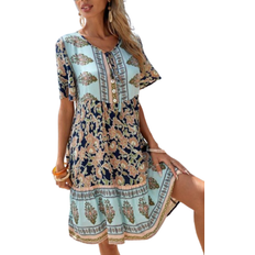 Shein VCAY Casual Doll Dress With Straps For Vacation
