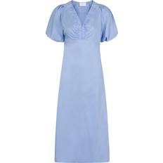 Neo Noir Illana Poplin Dress Sky Blue