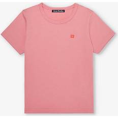 Acne Studios Boys Pink Kids Brand-patch Crew-neck Cotton-jersey T-shirt 3-10 Years 8-10 Years