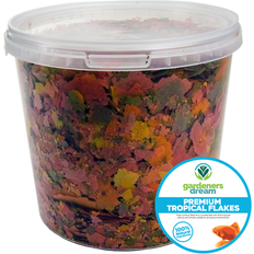 Pets GardenersDream premium tropical fish flakes 49% protein aquarium