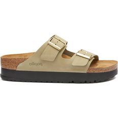 Birkenstock Arizona PAP Flex Platform Nubuk Leather - Eucalyptus