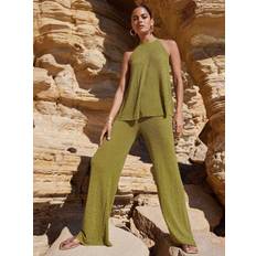 Clothing Ro&Zo Sparkle Wide Leg Trousers, Green