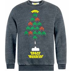 Trade Invaders Medium Space Invaders Christmas Jumper Mens Grey