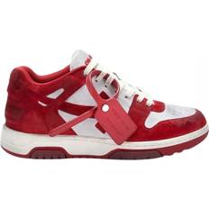 Off-White Men's Out Of Vintage Red Suede Leather Sneakers