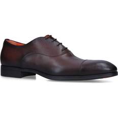 Santoni Leather New Simon Oxford Shoes brown