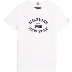 Tommy Hilfiger Oberteile Tommy Hilfiger T-Shirt Monotype Flock Regular Fit - Weiß