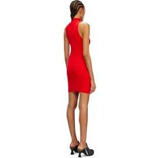Diesel Dresses Diesel Abito dolcevita coste Vestiti Donna Rosso