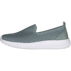 Groen - Vrouw Ballerina's Soft Comfort Lage Slip-On Schoenen - Grijs