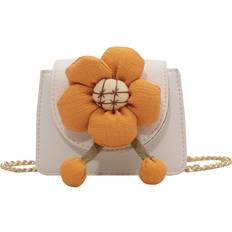 Dinamr Beige Flower One Shoulder Crossbody Bag Women Fashion Simple Senior Casual Commuter Versatile