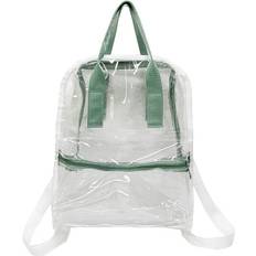 Transparent Backpacks RYWOLT Green Transparent Backpack Shoulder School Handbag Universal Large Capacity Simple