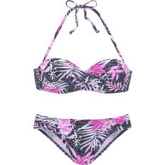 Rosa Bikini-Sets Buffalo Bügel-bandeau-bikini für Damen Rosa