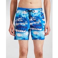 Swimwear Vilebrequin Men's Paris-Print Swim Shorts NEO BLUE Small