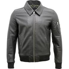 Infinity Leather 4XL Mens A2 Airforce Black Cowhide Leathr Bomber Jackt