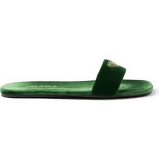 Prada Skor Prada Sammets Sandaler - Green