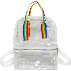 Transparent Backpacks RYWOLT White Transparent Backpack Shoulder School Handbag Universal Large Capacity Simple