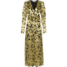 Midikjoler - Silke Gestuz Sikuragz P Silk Maxi Dress Kjoler 10908863 Luminary Green Leaves