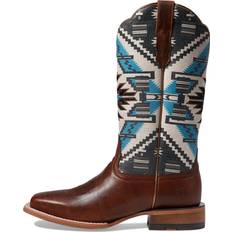 Shoes Ariat Ladies Frontier Chimayo Western Boots Dark Chocolate/Teal 9.5B