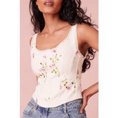 Donna - Taglia unica Bluse LoveShackFancy Rhapsody Bustier Top - Antique White