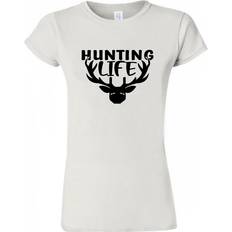 Hunting T-shirts Gildan X-Large, White Hunting Life Shirts Gifts, Hunting Shirt for Husband or Dad, Hunting T-Shirts, Hunting Shirt, Deer Season, Sports Tee