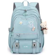 Maxpower lightblue New School Backpack Girls Cute Bagpack Large Capacity Waterproof Teenager
