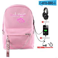 Maxpower 18 Harajuku Novelty Cute Rap Lil Peep backpack Usb Rechargeable Schoolbag