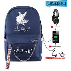 Maxpower 2 Harajuku Novelty Cute Rap Lil Peep backpack Usb Rechargeable Schoolbag