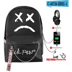 Maxpower 11 Harajuku Novelty Cute Rap Lil Peep backpack Usb Rechargeable Schoolbag
