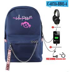 Maxpower 17 Harajuku Novelty Cute Rap Lil Peep backpack Usb Rechargeable Schoolbag