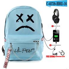 Maxpower 15 Harajuku Novelty Cute Rap Lil Peep backpack Usb Rechargeable Schoolbag