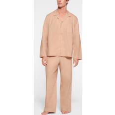 XXS Pyjamas SKIMS Cotton Poplin Sleep Mens Long Sleep Set Light Neutral Mica