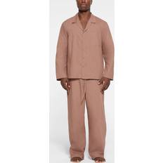 XXS Pyjamas SKIMS Cotton Poplin Sleep Mens Long Sleep Set Deep Neutral Umber