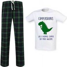 Men - Recycled Materials Sleepwear 60 Second Makeover second makeover limited mens campersaurus camper dinosaur tartan pyjama set