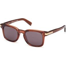 Solglasögon Zegna EZ0230 Brown/Grey Square Men