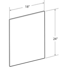 Acrylic Glass Azar Displays Plexiglass Acrylic Sheets Cut to Size, Clear Plastic Panels, Size: 18" x 24" x 3/16" Thick with Square Corners, 2-Pack, Gift Shop No Color