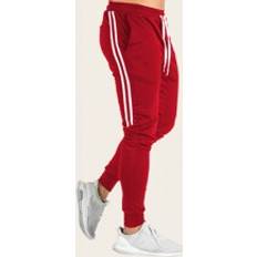 Shein Pants Shein Mens Loose Fit Sweatpants With Drawstring Waist Contrast Side Tape Detail