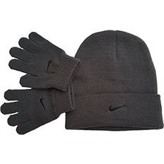 Nike Accessories Nike Big Boys' Snow Runner Beanie and Glove Set,Black/Charcoal,43697