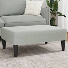 Ljusgrå 77x55x31 cm Sammet