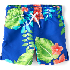 Swim Shorts Gymboree The Children's Place Baby Boys and Toddler Swim Trunks, Cool Cobalt Hawaiian Print, 3T