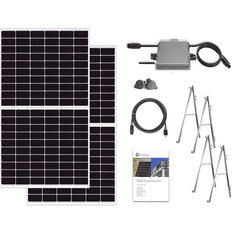 OSNATECH Mini-PV-Set 600 "Balkonkraftwerk" GLAS PREMIUM 375W-2-Complete Balkon-Solaranlage