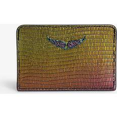 Zadig & Voltaire Rainbow ZV Pass Lizard-embossed Metallic-leather Cardholder 1