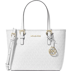 Michael Kors Jet Set Travel Extra Small Logo Top Zip Tote Bag - Optic White